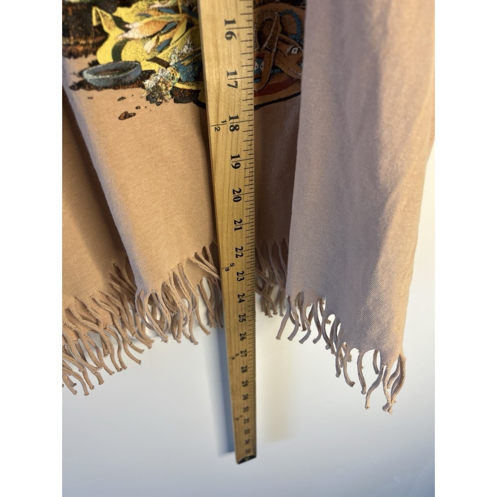 Vtg Women 90's Oklahoma USA Native American Shirt Oversized L Fringe Western - Picture 5 of 10